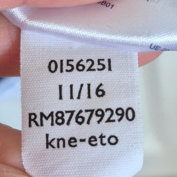 Tommy Hilfiger white blue black stripe dress with faux leather belt womens XS - Picture 6 of 10